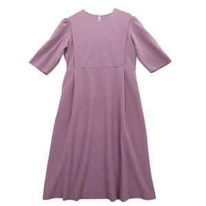 Mauve Dress Handmade Amish Mennonite Plain B42" L46" Short Sleeve Lancaster PA